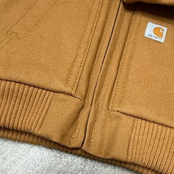 Carhartt Brown Hooded Insulated Baby Jacket 6 months Like New - Picture 4 of 7